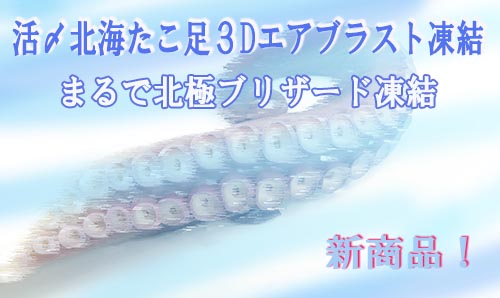 活〆北海たこ足３Dエアブラスト凍結