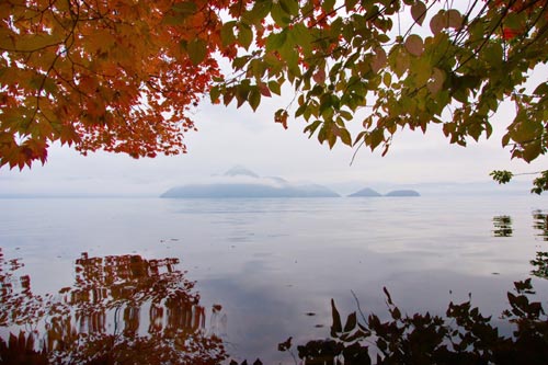 洞爺湖の朝